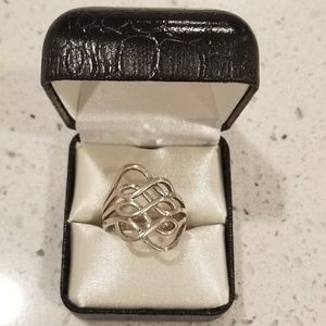 ♡Stamped Sterling Silver Scroll Ring♡